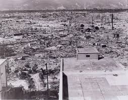 Hiroshima after the Bombing:  photograph taken from the Red Cross Hospital, about 1 mile from the site of the bomb blast